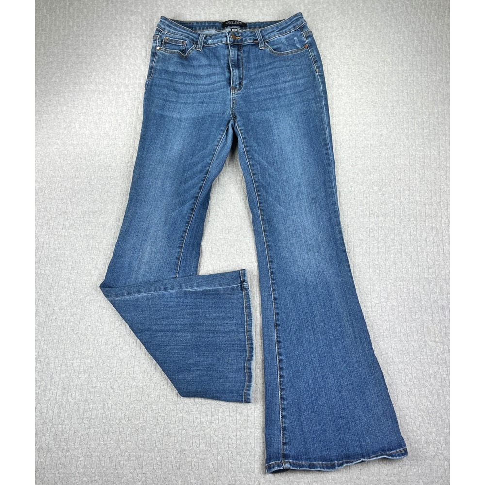 Judy Blue Bootcut Flare Jeans Women 13/31x32 Blue Stretch High Rise medium wash